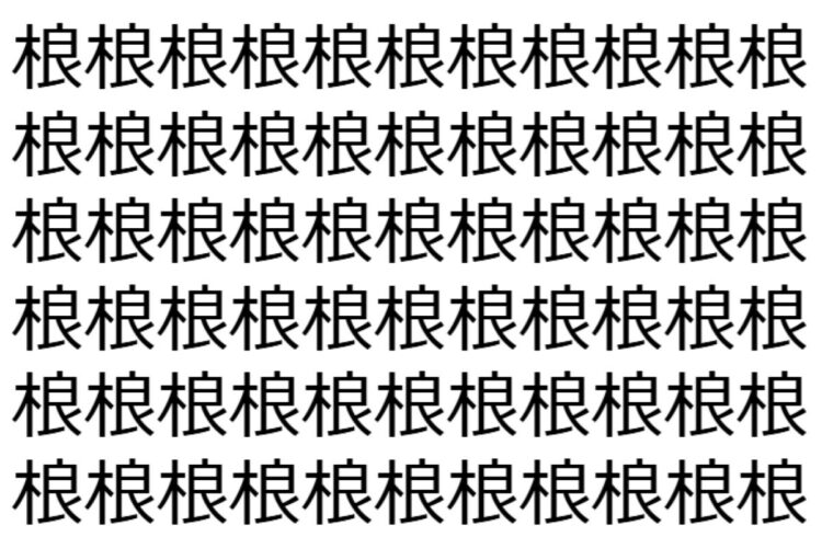 【脳トレ】「桹」の中に紛れて1つ違う文字がある！？あなたは何秒で探し出せるかな？？【違う文字を探せ！】