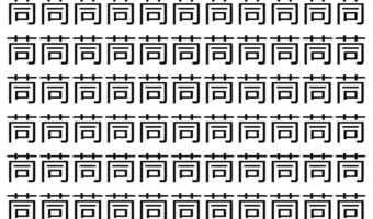 【脳トレ】「茼」の中に紛れて1つ違う文字がある！？あなたは何秒で探し出せるかな？？【違う文字を探せ！】