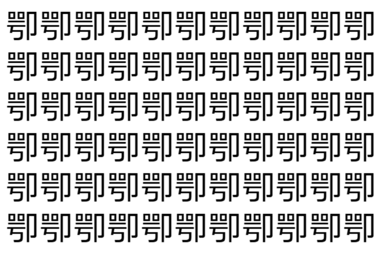 【脳トレ】「卾」の中に紛れて1つ違う文字がある！？あなたは何秒で探し出せるかな？？【違う文字を探せ！】