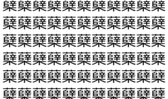 【脳トレ】「蘖」の中に紛れて1つ違う文字がある!?あなたは何秒で探し出せるかな??【違う文字を探せ!】