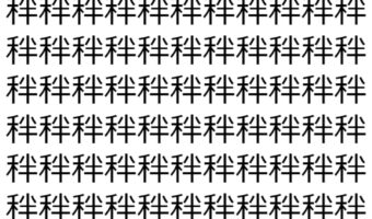 【脳トレ】「秚」の中に紛れて1つ違う文字がある!?あなたは何秒で探し出せるかな??【違う文字を探せ!】