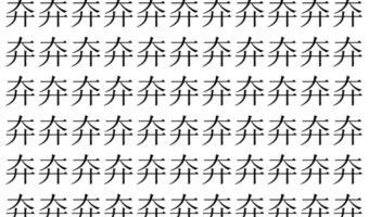 【脳トレ】「㚏」の中に紛れて1つ違う文字がある！？あなたは何秒で探し出せるかな？？【違う文字を探せ！】