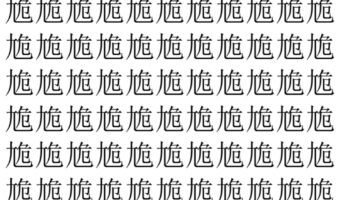 【脳トレ】「尯」の中に紛れて1つ違う文字がある!?あなたは何秒で探し出せるかな??【違う文字を探せ!】