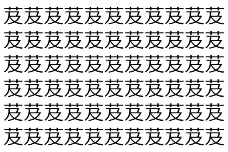 【脳トレ】「芨」の中に紛れて1つ違う文字がある！？あなたは何秒で探し出せるかな？？【違う文字を探せ！】