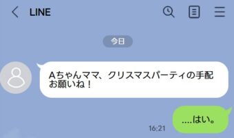 「Aちゃんママ、クリスマスパーティの手配お願いね！」「....はい。」リーダーママに逆らえない私