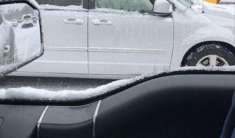 凍えるような吹雪の日に隣の車を見たらホッとあたたまる可愛すぎる光景が!