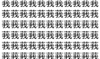 【脳トレ】「莪」の中に紛れて1つ違う文字がある！？あなたは何秒で探し出せるかな？？【違う文字を探せ！】