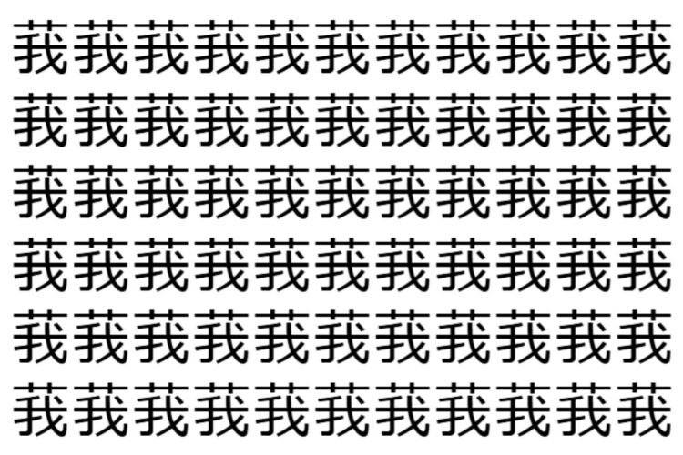 【脳トレ】「莪」の中に紛れて1つ違う文字がある！？あなたは何秒で探し出せるかな？？【違う文字を探せ！】