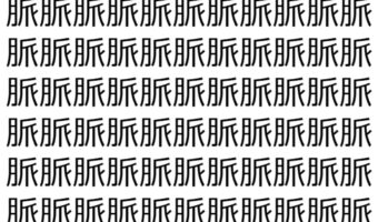 【脳トレ】「脈」の中に紛れて1つ違う文字がある！？あなたは何秒で探し出せるかな？？【違う文字を探せ！】