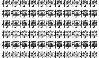 【脳トレ】「檸」の中に紛れて1つ違う文字がある！？あなたは何秒で探し出せるかな？？【違う文字を探せ！】