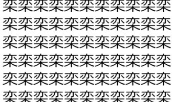 【脳トレ】「栾」の中に紛れて1つ違う文字がある！？あなたは何秒で探し出せるかな？？【違う文字を探せ！】