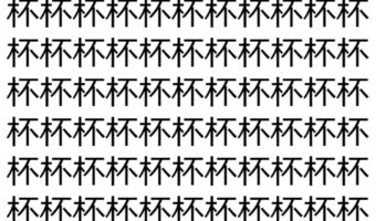 【脳トレ】「杯」の中に紛れて1つ違う文字がある！？あなたは何秒で探し出せるかな？？【違う文字を探せ！】