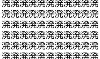 【脳トレ】「溌」の中に紛れて1つ違う文字がある!?あなたは何秒で探し出せるかな??【違う文字を探せ!】