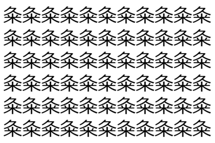【脳トレ】「粂」の中に紛れて1つ違う文字がある！？あなたは何秒で探し出せるかな？？【違う文字を探せ！】