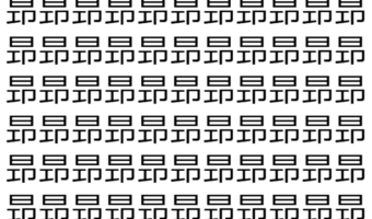 【脳トレ】「昻」の中に紛れて1つ違う文字がある!?あなたは何秒で探し出せるかな??【違う文字を探せ!】