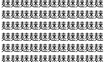 【脳トレ】「𪎌」の中に紛れて1つ違う文字がある!?あなたは何秒で探し出せるかな??【違う文字を探せ!】