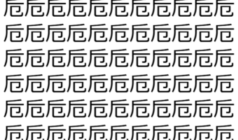 【脳トレ】「卮」の中に紛れて1つ違う文字がある!?あなたは何秒で探し出せるかな??【違う文字を探せ!】