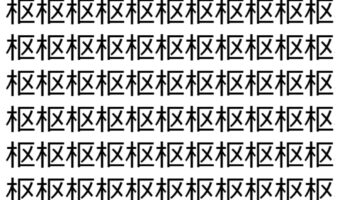 【脳トレ】「枢」の中に紛れて1つ違う文字がある！？あなたは何秒で探し出せるかな？？【違う文字を探せ！】