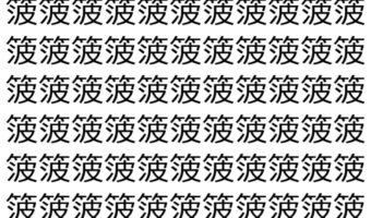 【脳トレ】「箥」の中に紛れて1つ違う文字がある!?あなたは何秒で探し出せるかな??【違う文字を探せ!】