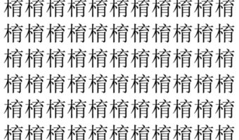 【脳トレ】「棛」の中に紛れて1つ違う文字がある！？あなたは何秒で探し出せるかな？？【違う文字を探せ！】