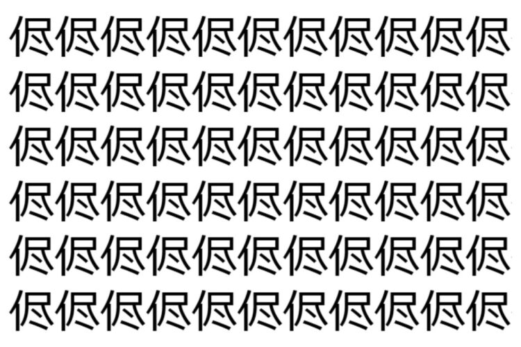 【脳トレ】「侭」の中に紛れて1つ違う文字がある！？あなたは何秒で探し出せるかな？？【違う文字を探せ！】