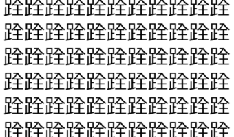 【脳トレ】「跧」の中に紛れて1つ違う文字がある!?あなたは何秒で探し出せるかな??【違う文字を探せ!】