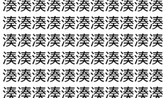 【脳トレ】「湊」の中に紛れて1つ違う文字がある!?あなたは何秒で探し出せるかな??【違う文字を探せ!】