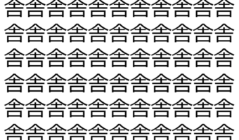 【脳トレ】「舎」の中に紛れて1つ違う文字がある!?あなたは何秒で探し出せるかな??【違う文字を探せ!】