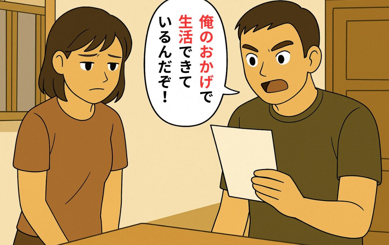 俺が働いてるから生活できてる?発言に、静かに提出“収入証明書”