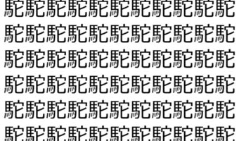 【脳トレ】「駝」の中に紛れて1つ違う文字がある！？あなたは何秒で探し出せるかな？？【違う文字を探せ！】