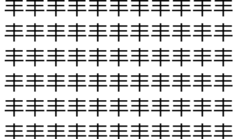 【脳トレ】「丰」の中に紛れて1つ違う文字がある!?あなたは何秒で探し出せるかな??【違う文字を探せ!】