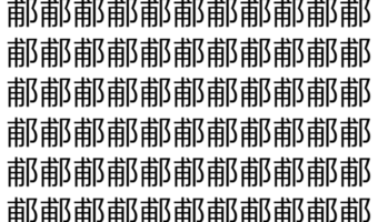 【脳トレ】「郙」の中に紛れて1つ違う文字がある!?あなたは何秒で探し出せるかな??【違う文字を探せ!】