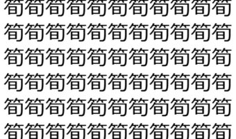 【脳トレ】「筍」の中に紛れて1つ違う文字がある!?あなたは何秒で探し出せるかな??【違う文字を探せ!】