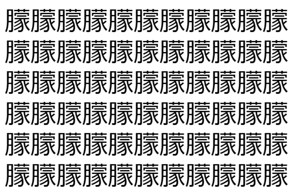 【脳トレ】「朦」の中に紛れて1つ違う文字がある!?あなたは何秒で探し出せるかな??【違う文字を探せ!】