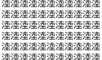 【脳トレ】「淕」の中に紛れて1つ違う文字がある!?あなたは何秒で探し出せるかな??【違う文字を探せ!】