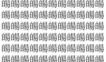 【脳トレ】「𤾉」の中に紛れて1つ違う文字がある!?あなたは何秒で探し出せるかな??【違う文字を探せ!】