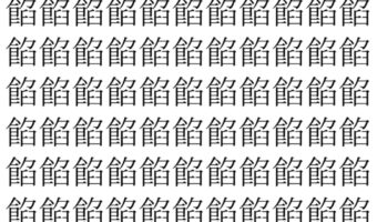 【脳トレ】「餡」の中に紛れて1つ違う文字がある！？あなたは何秒で探し出せるかな？？【違う文字を探せ！】