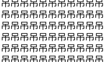 【脳トレ】「吊」の中に紛れて1つ違う文字がある！？あなたは何秒で探し出せるかな？？【違う文字を探せ！】