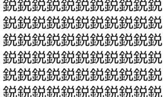 【脳トレ】「鋭」の中に紛れて1つ違う文字がある!?あなたは何秒で探し出せるかな??【違う文字を探せ!】