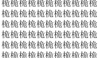 【脳トレ】「桅」の中に紛れて1つ違う文字がある!?あなたは何秒で探し出せるかな??【違う文字を探せ!】