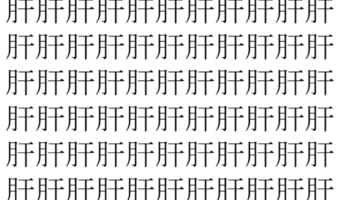 【脳トレ】「肝」の中に紛れて1つ違う文字がある！？あなたは何秒で探し出せるかな？？【違う文字を探せ！】