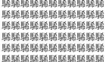 【脳トレ】「䮎」の中に紛れて1つ違う文字がある！？あなたは何秒で探し出せるかな？？【違う文字を探せ！】