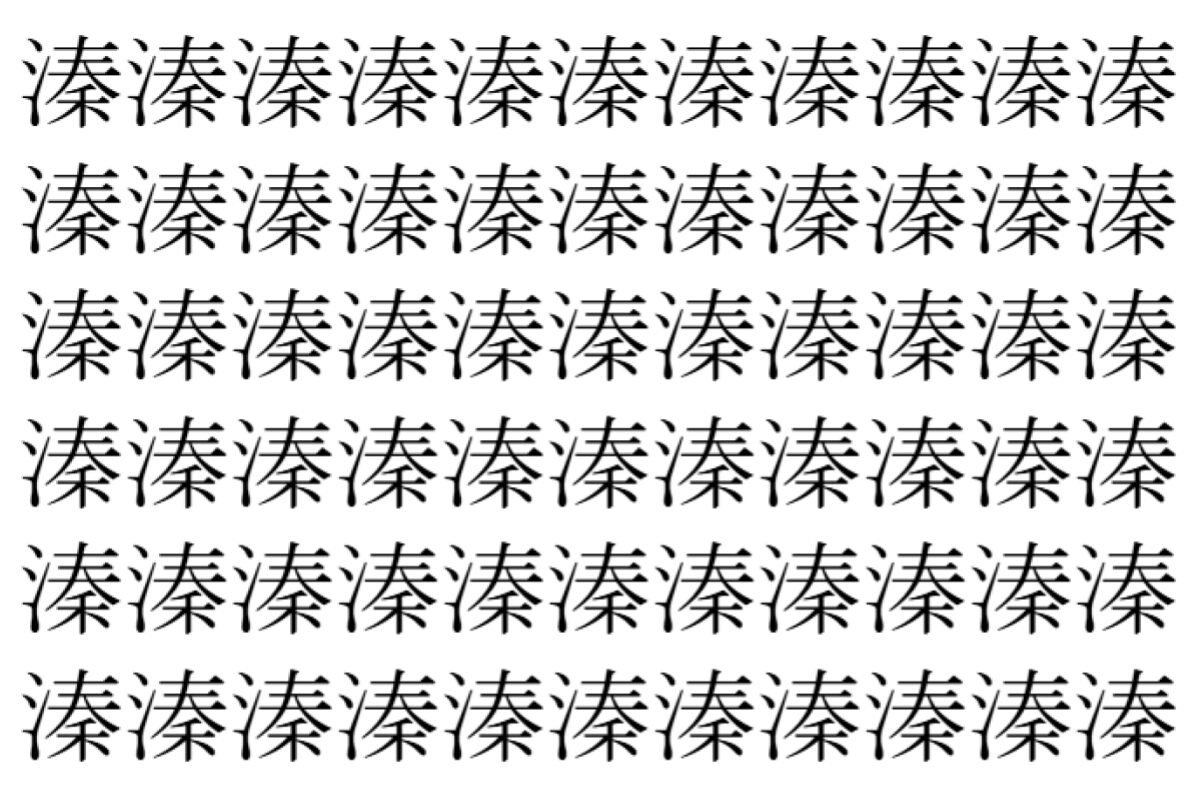 【脳トレ】「溱」の中に紛れて1つ違う文字がある!?あなたは何秒で探し出せるかな??【違う文字を探せ!】
