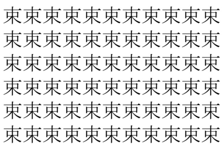 【脳トレ】「束」の中に紛れて1つ違う文字がある！？あなたは何秒で探し出せるかな？？【違う文字を探せ！】
