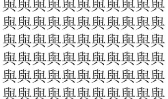 【脳トレ】「與」の中に紛れて1つ違う文字がある!?あなたは何秒で探し出せるかな??【違う文字を探せ!】