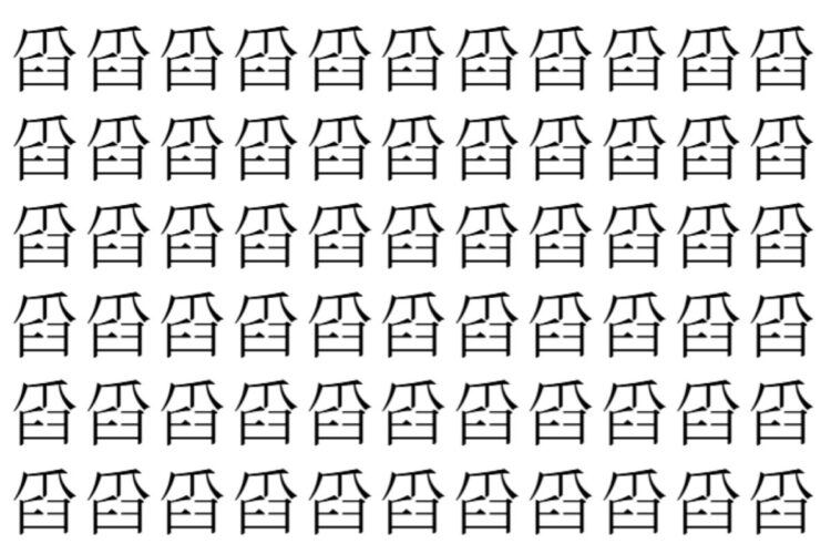 【脳トレ】「舀」の中に紛れて1つ違う文字がある！？あなたは何秒で探し出せるかな？？【違う文字を探せ！】