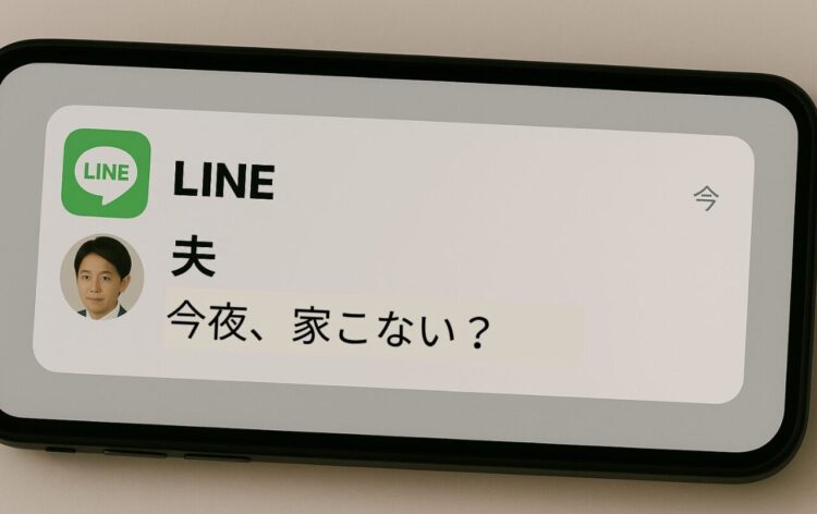 「今夜、家に来ない？」夫のLINEの通知、でも宛先は私じゃなかった