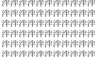 【脳トレ】「泮」の中に紛れて1つ違う文字がある!?あなたは何秒で探し出せるかな??【違う文字を探せ!】