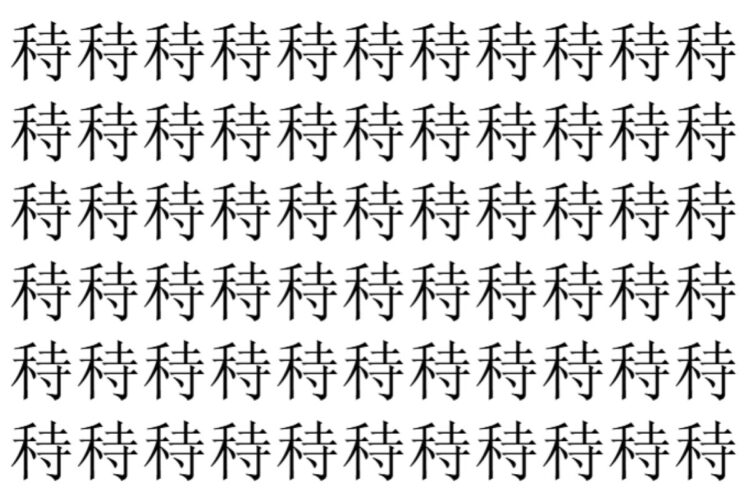 【脳トレ】「秲」の中に紛れて1つ違う文字がある！？あなたは何秒で探し出せるかな？？【違う文字を探せ！】