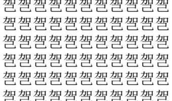 【脳トレ】「㠰」の中に紛れて1つ違う文字がある!?あなたは何秒で探し出せるかな??【違う文字を探せ!】